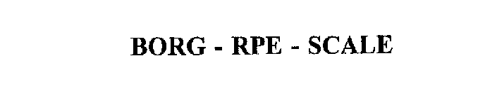 BORG - RPE - SCALE