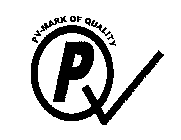 P PV-MARK OF QUALITY