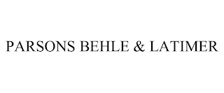 PARSONS BEHLE & LATIMER