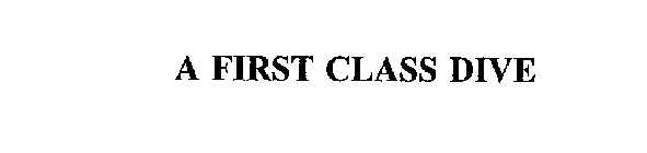 A FIRST CLASS DIVE