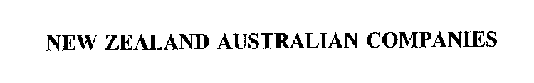 NEW ZEALAND AUSTRALIAN COMPANIES