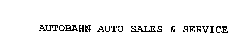 AUTOBAHN AUTO SALES & SERVICE