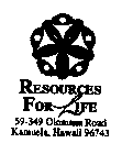 RESOURCES FOR LIFE 59-349 OLOMANA ROAD KAMIELA, HAWAII 96743