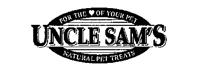 FOR THE OF YOUR PET UNCLE SAM'S NATURAL PET TREATS