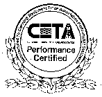 CETA - CLEANING EQUIPMENT TRADE ASSOCIATION PERFORMANCE CERTIFIED MANUFACTURED TO CLEANING EQUIPMENT TRADE ASSOCIATION PERFORMANCE STANDARDS