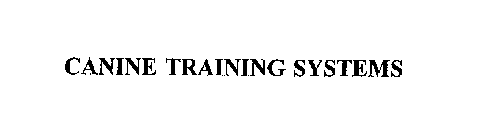 CANINE TRAINING SYSTEMS