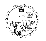 STYLIZED TYPOGRAPHY OF THE BIRTH DAY WHEEL, PLUS DESIGN IMAGE OF A BABY HORSE (FOAL)