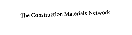 THE CONSTRUCTION MATERIALS NETWORK