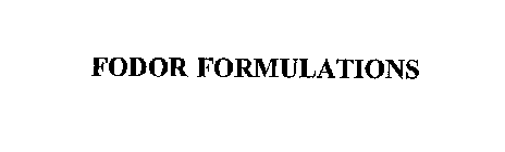 FODOR FORMULATIONS