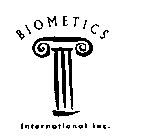 BIOMETICS INTERNATIONAL INC.
