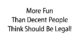 MORE FUN THAN DECENT PEOPLE THINK SHOULD BE LEGAL!