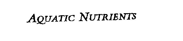 AQUATIC NUTRIENTS