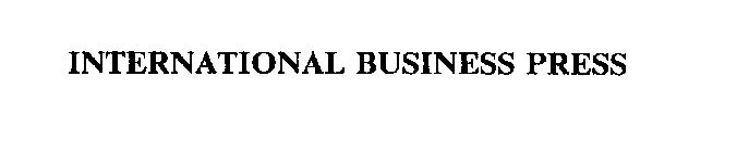 INTERNATIONAL BUSINESS PRESS