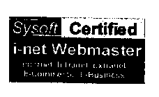 SYSOFT CERTIFIED I-NET WEBMASTER INTERNET INTRANET EXTRANET E-COMMERCE E-BUSINESS