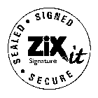ZIX IT SIGNATURE SIGNED SEALED SECURE