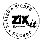 ZIX IT SIGNATURE SEALED SIGNED SECURE