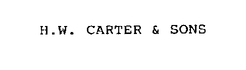 H.W. CARTER & SONS