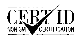 CERT ID NON GM CERTIFICATION