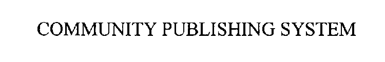 COMMUNITY PUBLISHING SYSTEM