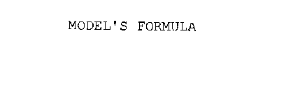 MODEL'S FORMULA