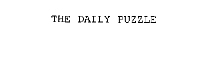 THE DAILY PUZZLE
