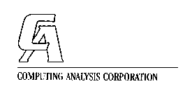 C A COMPUTING ANALYSIS CORPORATION