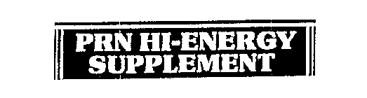 PRN HI-ENERGY SUPPLEMENT