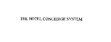THE HOTEL CONCIERGE SYSTEM