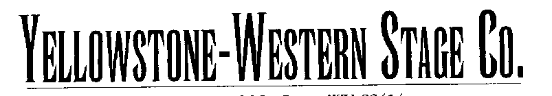 YELLOWSTONE-WESTERN STAGE CO.