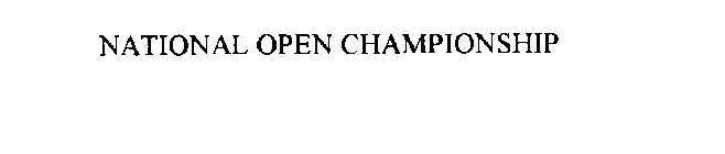 NATIONAL OPEN CHAMPIONSHIP