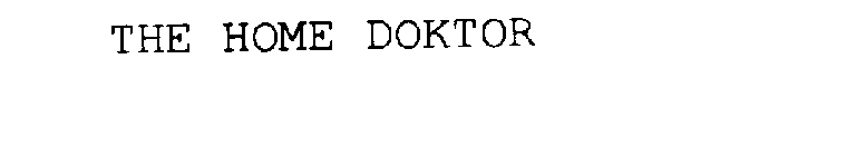 THE HOME DOKTOR