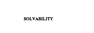 SOLVABILITY