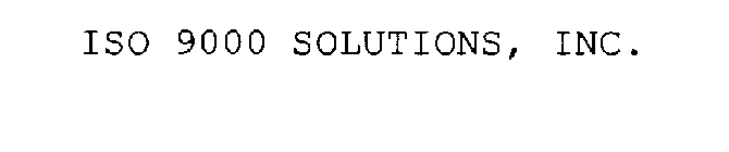 ISO 9000 SOLUTIONS, INC.