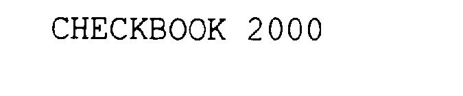 CHECKBOOK 2000