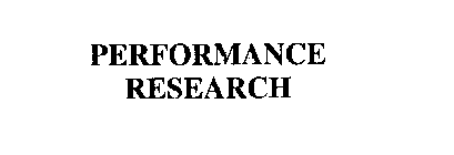 PERFORMANCE RESEARCH