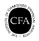CFA THE INSTITUTE OF CHARTERED FINANCIAL ANALYSTS