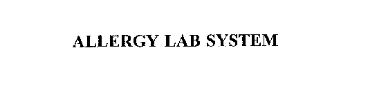 ALLERGY LAB SYSTEM