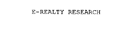 E-REALTY RESEARCH