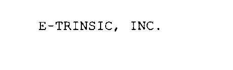 E-TRINSIC, INC.