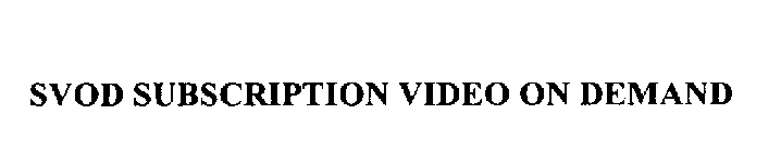 SVOD SUBSCRIPTION VIDEO ON DEMAND
