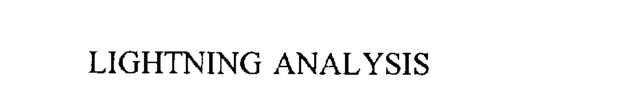 LIGHTNING ANALYSIS