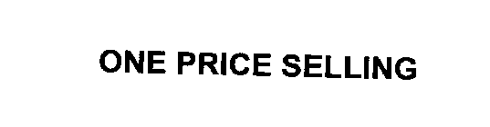 ONE PRICE SELLING