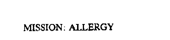 MISSION: ALLERGY