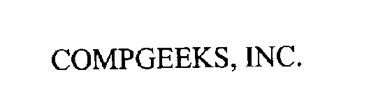 COMPGEEKS, INC.