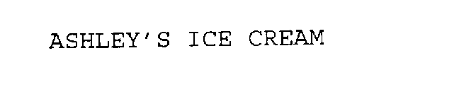 ASHLEY'S ICE CREAM