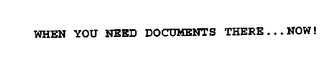 WHEN YOU NEED DOCUMENTS THERE...NOW!