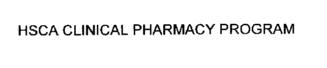 HSCA CLINICAL PHARMACY PROGRAM
