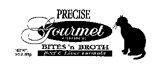 PRECISE GOURMET CHOICE BITES 'N BROTH BEEF & LIVER FORMULA NET WT. 3 OZ (85G)
