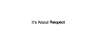 IT'S ABOUT RESPECT