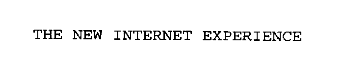 THE NEW INTERNET EXPERIENCE